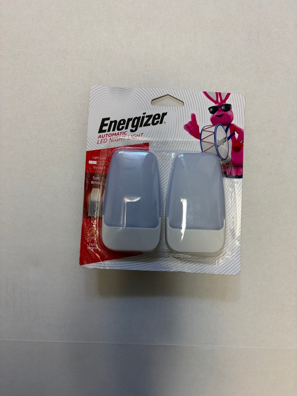 Energizer Automatic LED Night Lights Light Sensing Soft White 2 Pack New